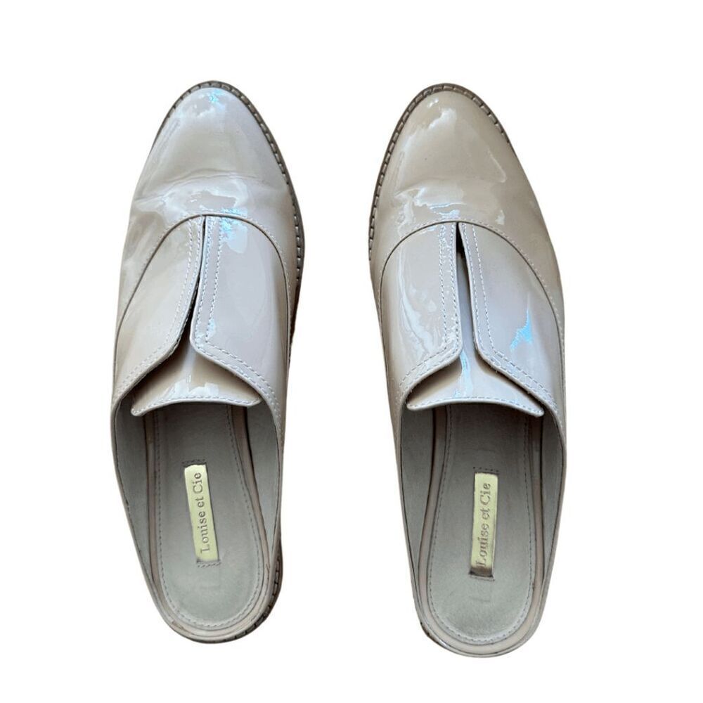 Louise et Cie Womens Pink Patent Leather Freyda Ballet Flat Mules Size 7